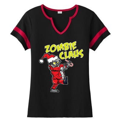 Zombie Claus Ladies Halftime Notch Neck Tee