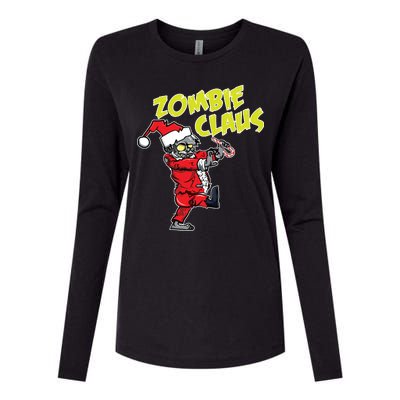 Zombie Claus Womens Cotton Relaxed Long Sleeve T-Shirt