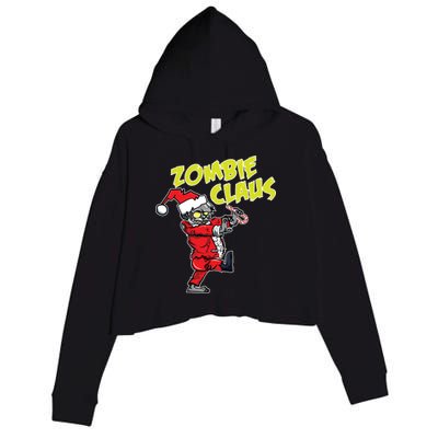 Zombie Claus Crop Fleece Hoodie