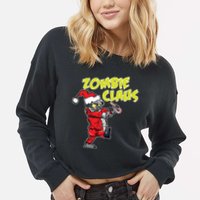 Zombie Claus Cropped Pullover Crew