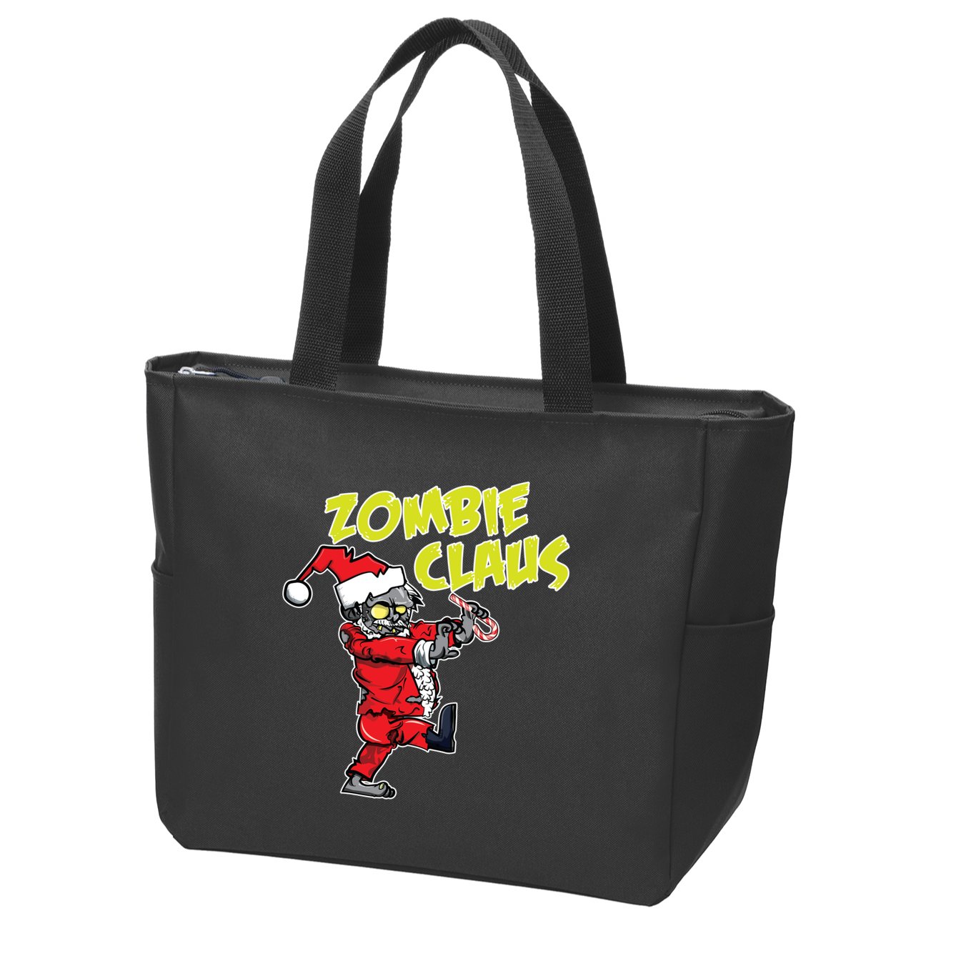Zombie Claus Zip Tote Bag