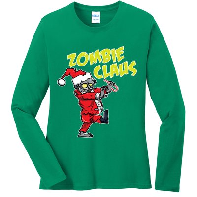 Zombie Claus Ladies Long Sleeve Shirt