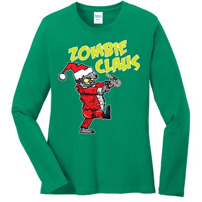 Zombie Claus Ladies Long Sleeve Shirt