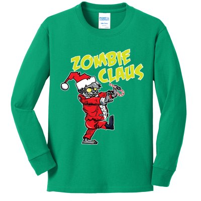Zombie Claus Kids Long Sleeve Shirt