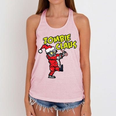 Zombie Claus Women's Knotted Racerback Tank