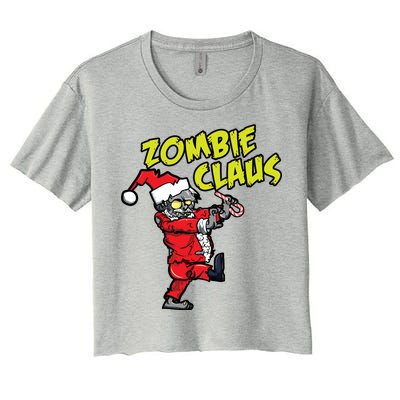 Zombie Claus Women's Crop Top Tee