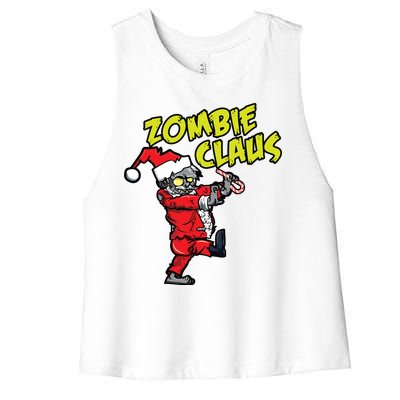 Zombie Claus Women's Racerback Cropped Tank