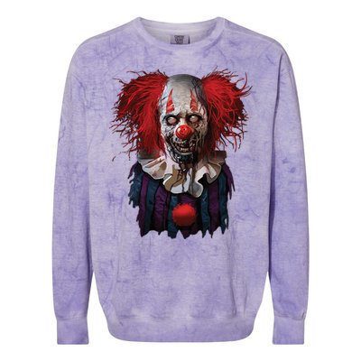 Zombie Clown Colorblast Crewneck Sweatshirt