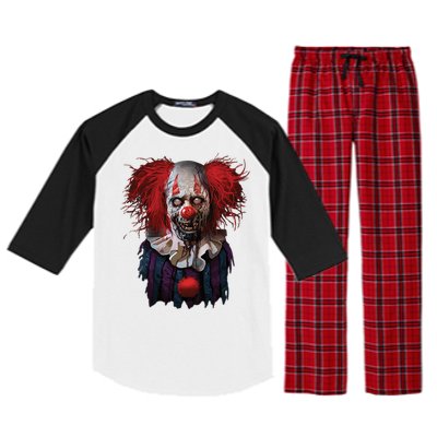 Zombie Clown Raglan Sleeve Pajama Set