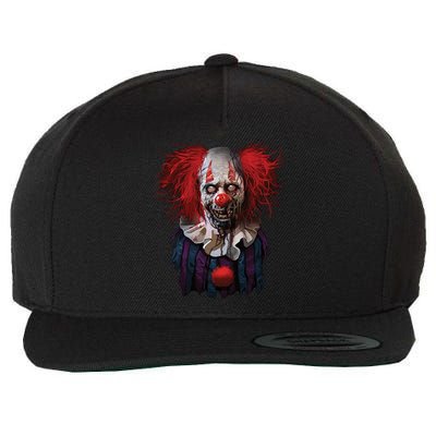 Zombie Clown Wool Snapback Cap