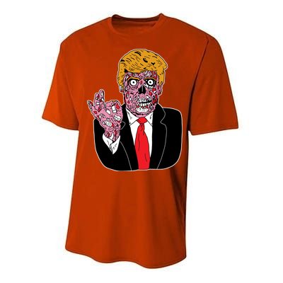 Zombie Donald Trump Funny Halloween Performance Sprint T-Shirt