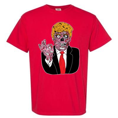 Zombie Donald Trump Funny Halloween Garment-Dyed Heavyweight T-Shirt