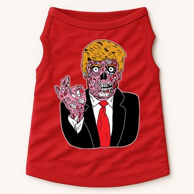Zombie Donald Trump Funny Halloween Doggie Tank