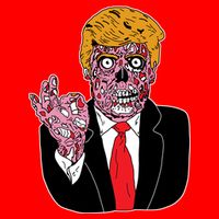 Zombie Donald Trump Funny Halloween 16 in Basic Backpack