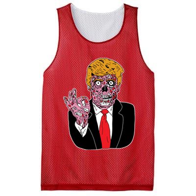 Zombie Donald Trump Funny Halloween Mesh Reversible Basketball Jersey Tank