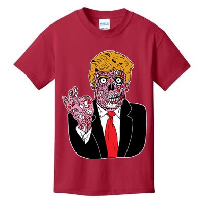 Zombie Donald Trump Funny Halloween Kids T-Shirt