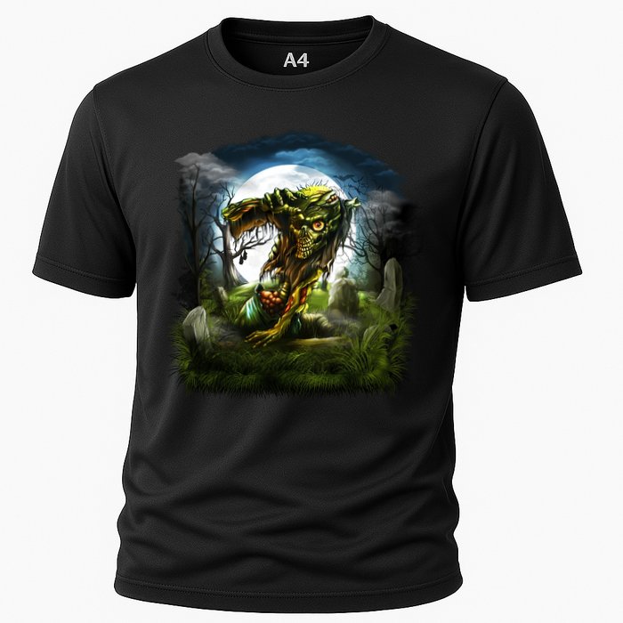Zombie Grave Halloween Cooling Performance Crew T-Shirt