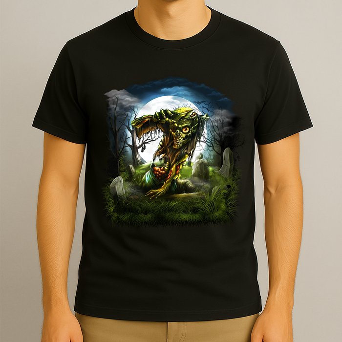Zombie Grave Halloween T-Shirt