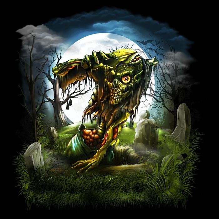 Zombie Grave Halloween T-Shirt