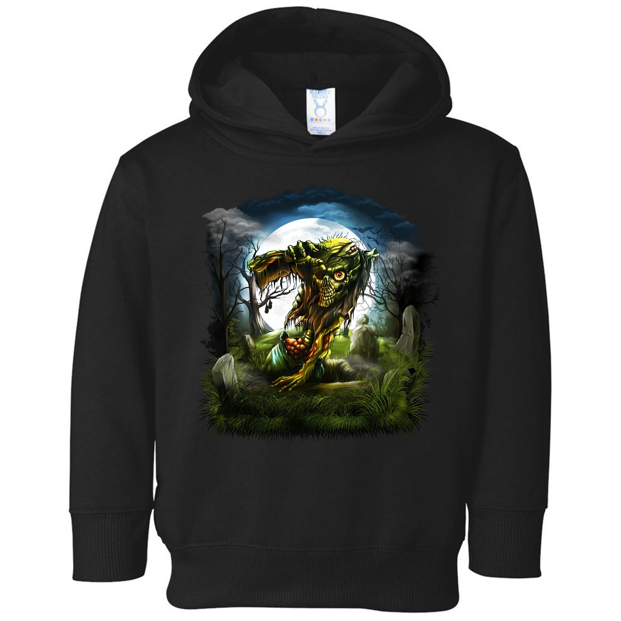 Zombie Grave Halloween Toddler Hoodie