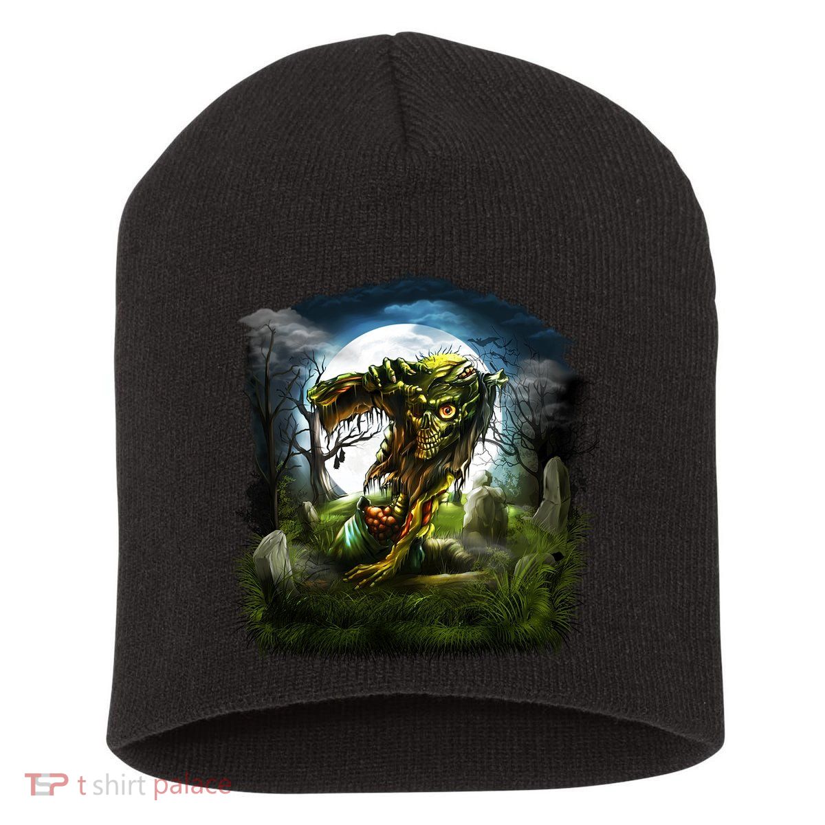 Zombie Grave Halloween Short Acrylic Beanie