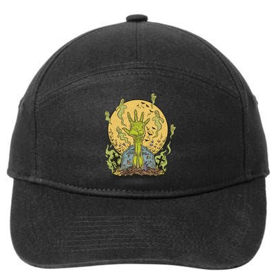 Zombie Hand Ghost Graveyard 7-Panel Snapback Hat