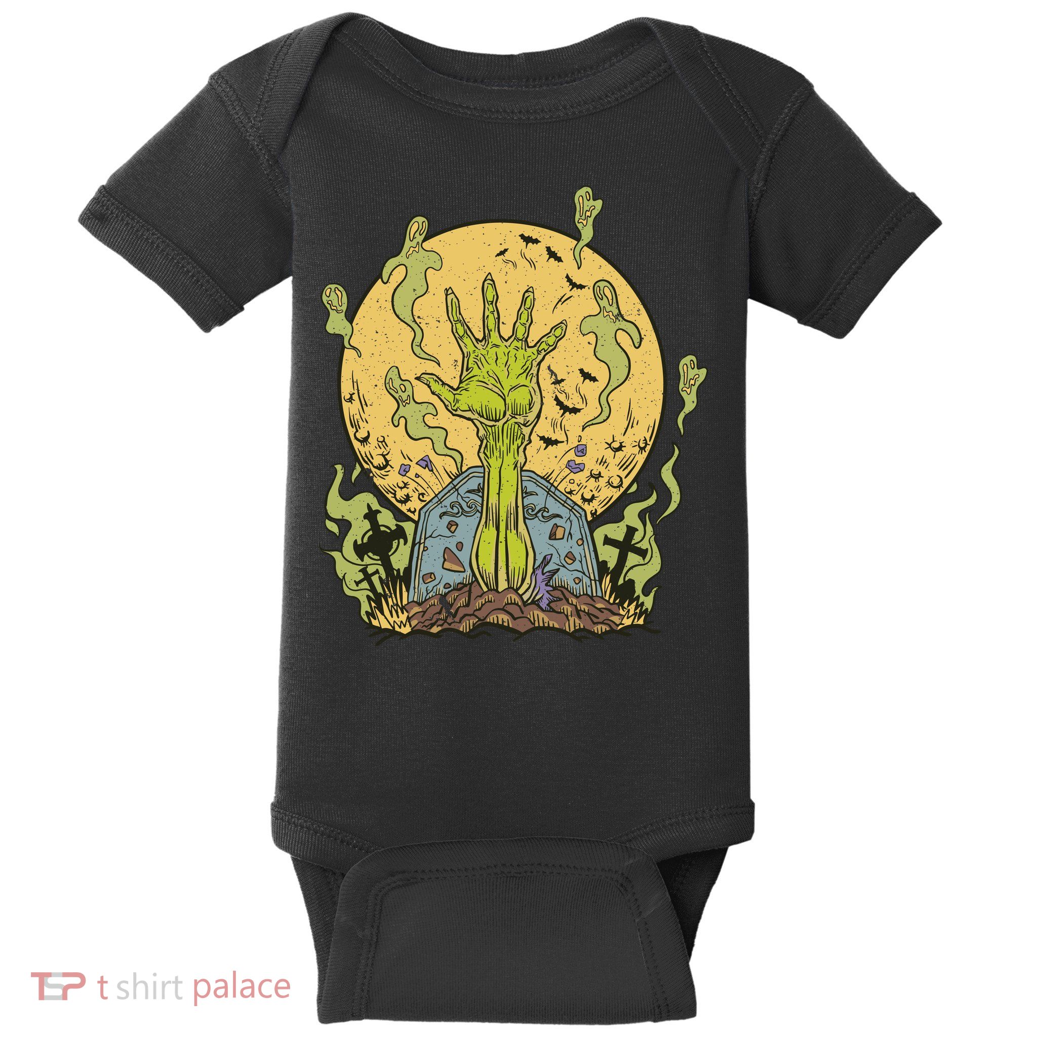 Zombie Hand Ghost Graveyard Baby Bodysuit
