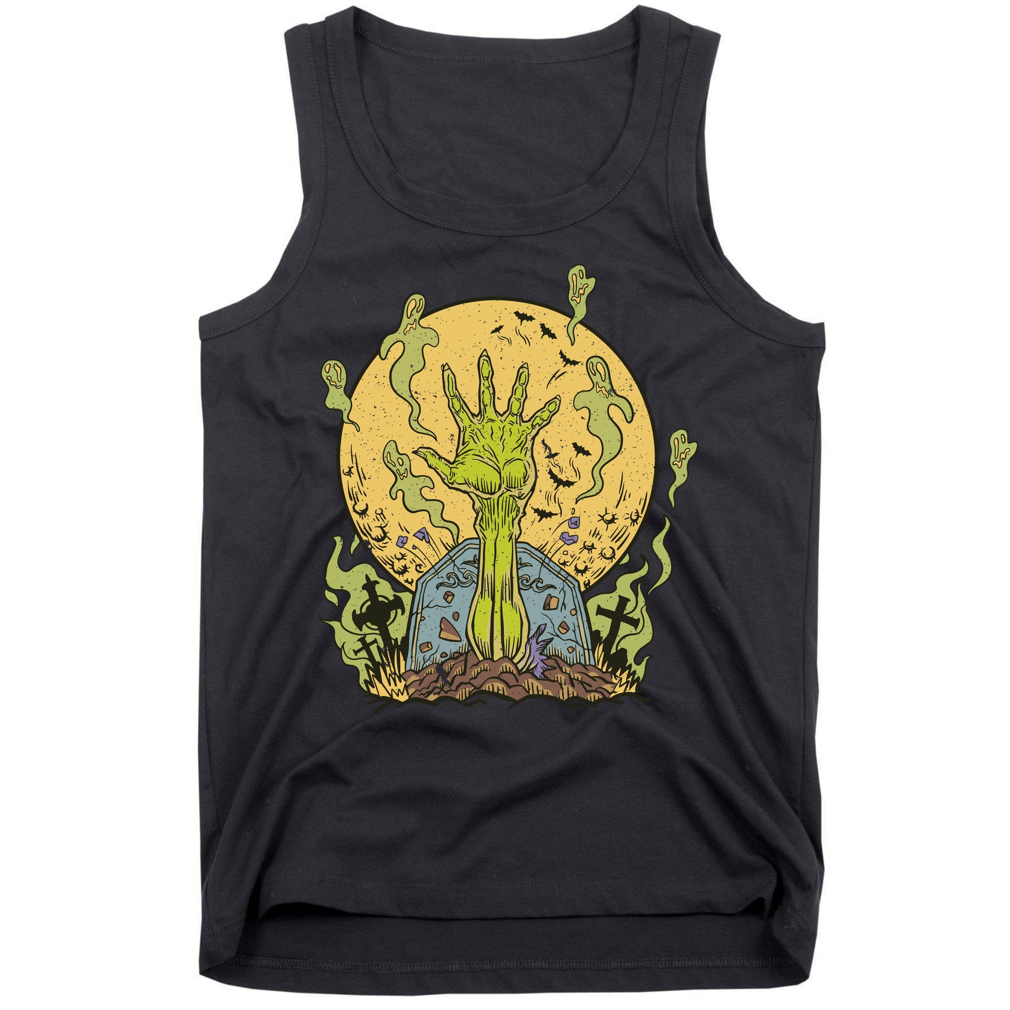 Zombie Hand Ghost Graveyard Tank Top