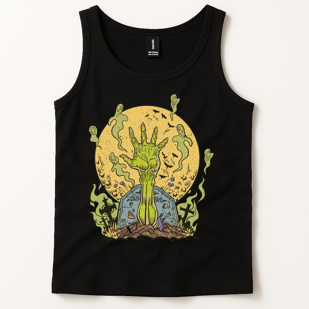 Zombie Hand Ghost Graveyard Tank Top