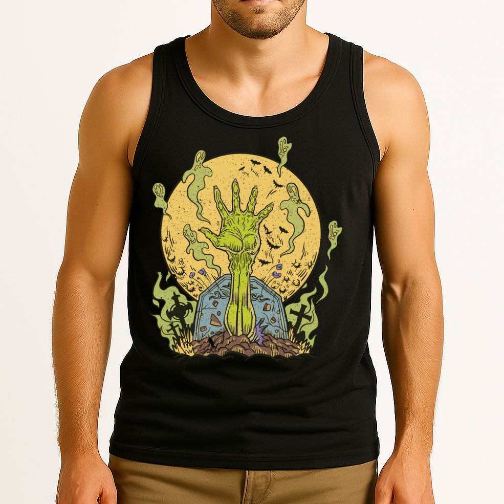 Zombie Hand Ghost Graveyard Tank Top