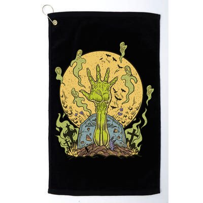 Zombie Hand Ghost Graveyard Golf Towel