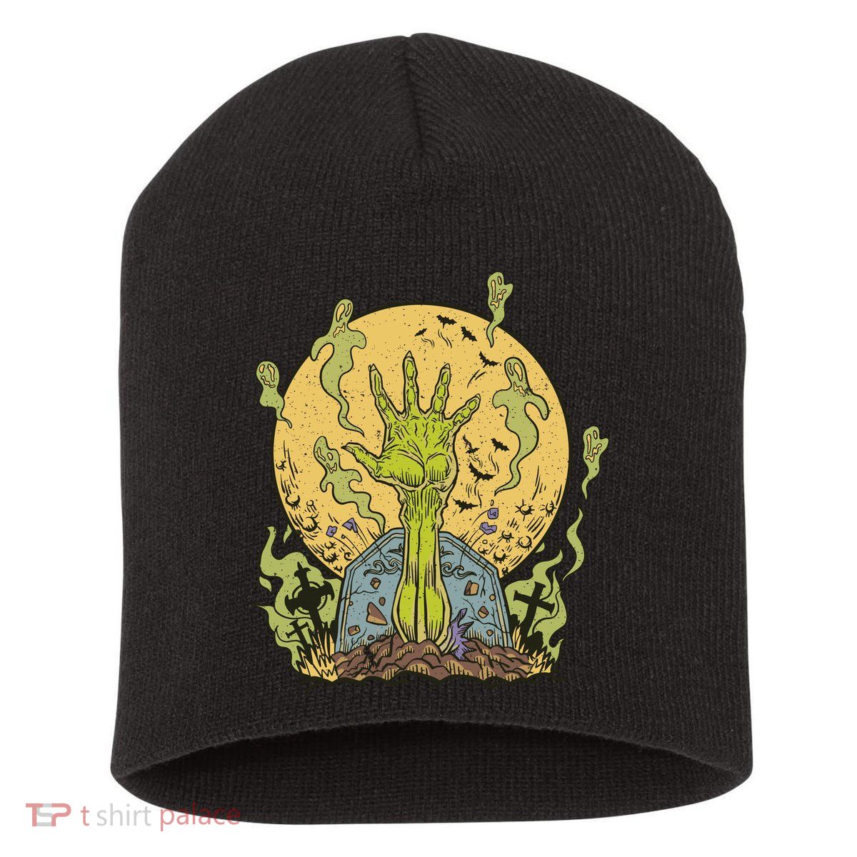 Zombie Hand Ghost Graveyard Short Acrylic Beanie