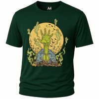 Zombie Hand Ghost Graveyard Cooling Performance Crew T-Shirt