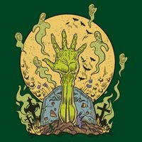 Zombie Hand Ghost Graveyard Long Sleeve Shirt