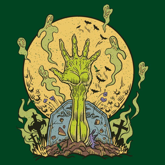 Zombie Hand Ghost Graveyard Long Sleeve Shirt