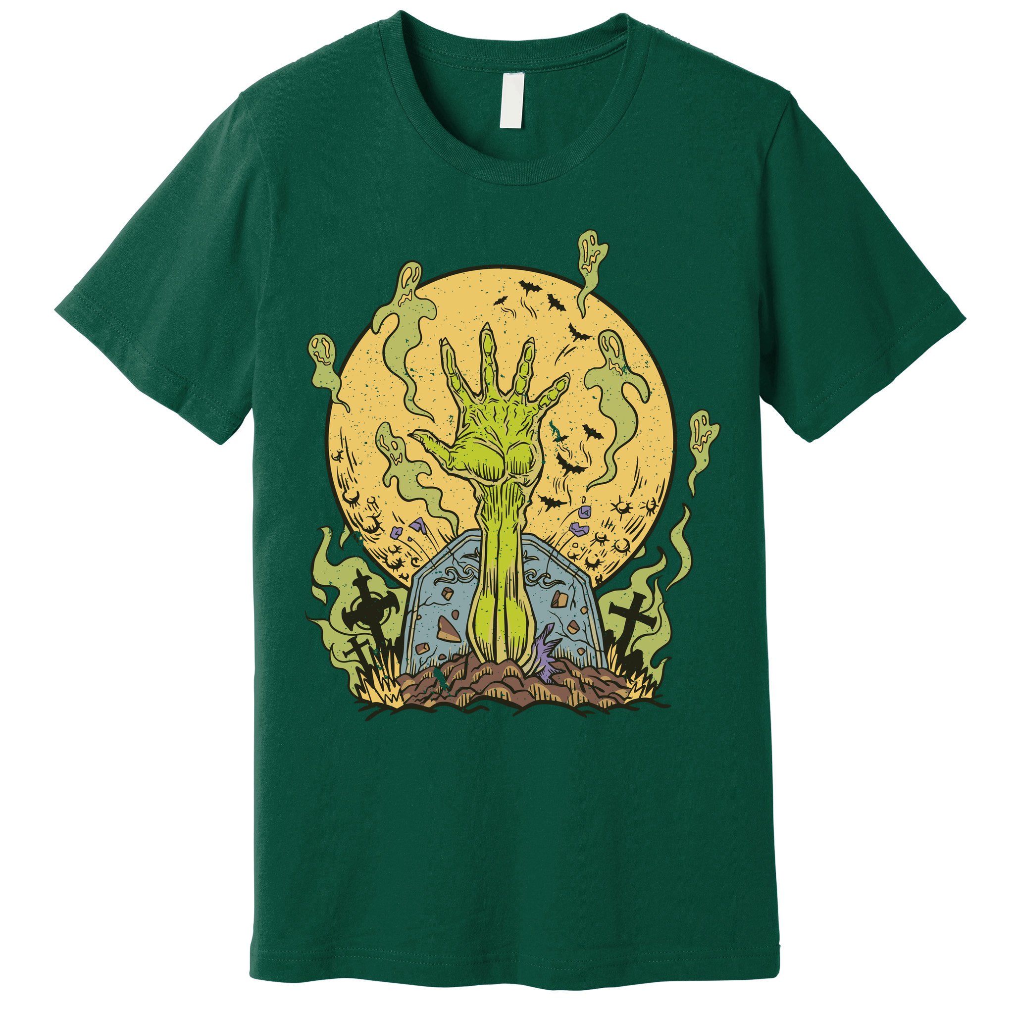 Zombie Hand Ghost Graveyard Premium T-Shirt
