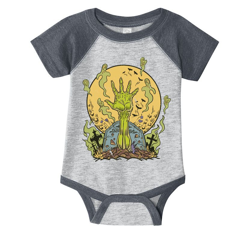 Zombie Hand Ghost Graveyard Infant Baby Jersey Bodysuit
