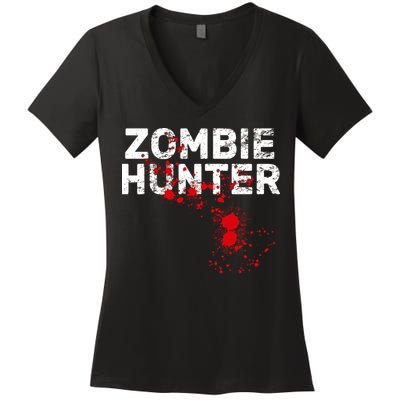 Zombie Hunter Women's V-Neck T-Shirt
