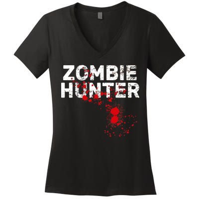 Zombie Hunter Women's V-Neck T-Shirt