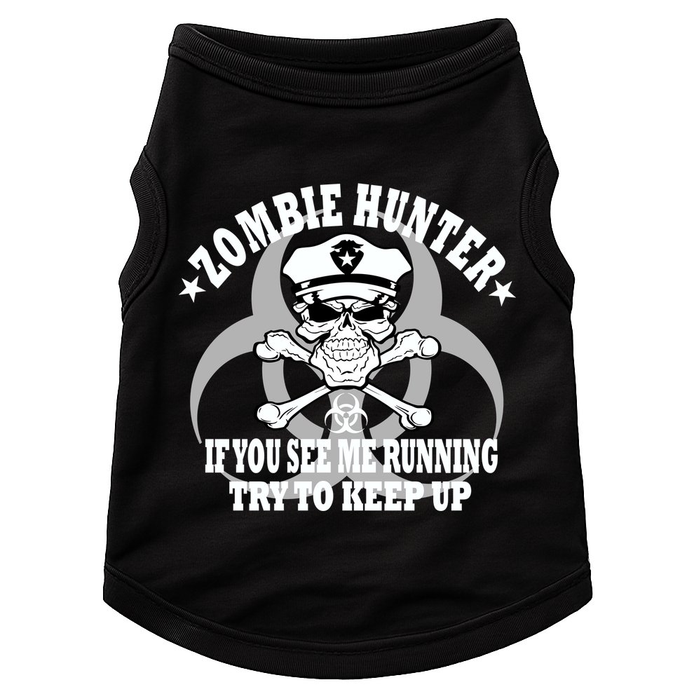 Zombie Hunter See Me Running Keep Up Doggie Tank