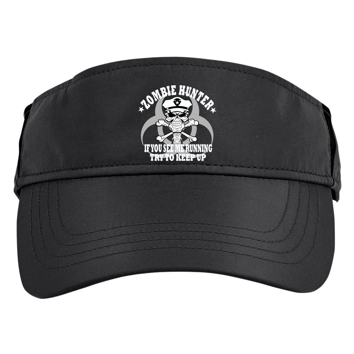 Zombie Hunter See Me Running Keep Up Adult Drive Performance Visor