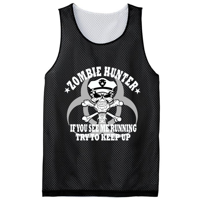 Zombie Hunter See Me Running Keep Up Mesh Reversible Basketball Jersey Tank