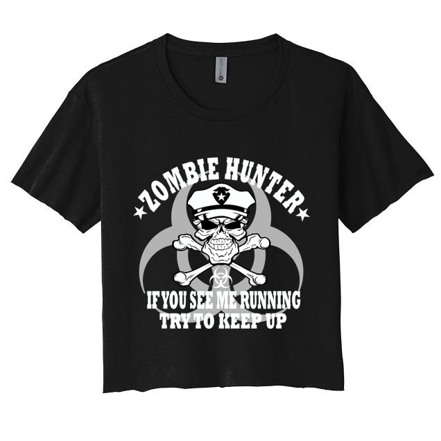 Zombie Hunter See Me Running Keep Up Crop Top