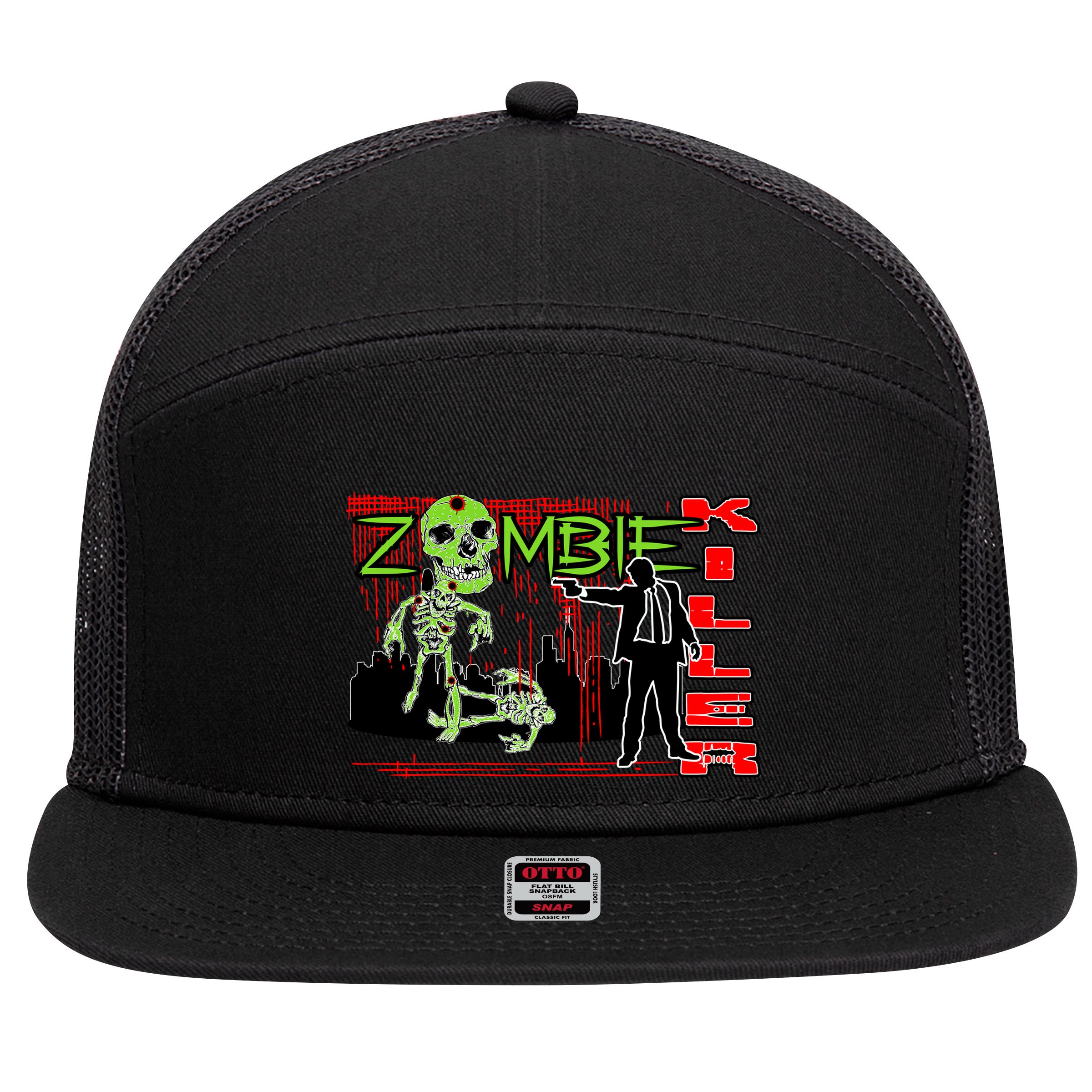 Zombie Killer 7 Panel Mesh Trucker Snapback Hat