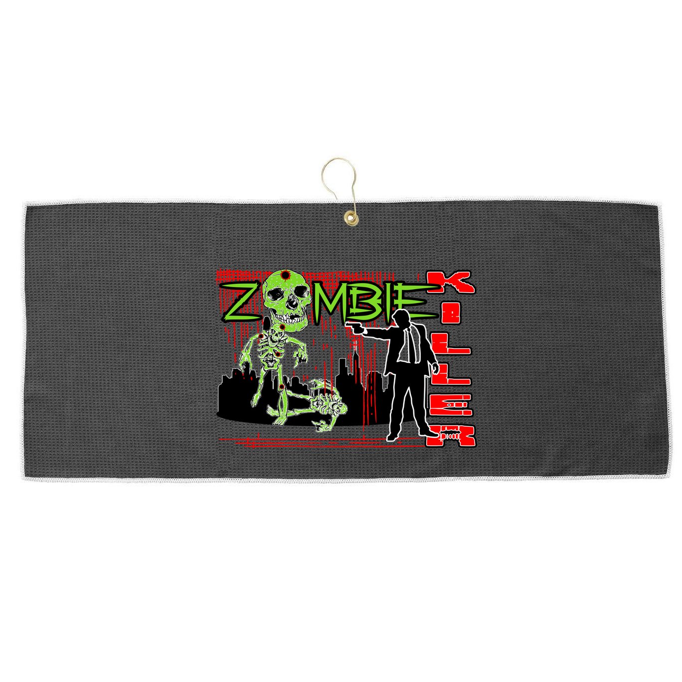 Zombie Killer Large Microfiber Waffle Golf Towel