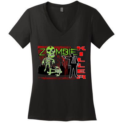 Zombie Killer Women's V-Neck T-Shirt