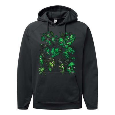 Zombie Pile Performance Fleece Hoodie