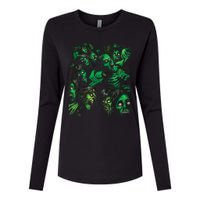 Zombie Pile Womens Cotton Relaxed Long Sleeve T-Shirt