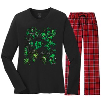 Zombie Pile Women's Long Sleeve Flannel Pajama Set 