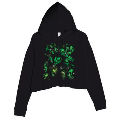 Zombie Pile Crop Fleece Hoodie